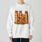 Wifebearの柴犬トーテンポール Heavyweight Crew Neck Sweatshirt