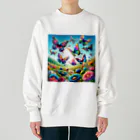 すずらん24の幸運のお花畑 Heavyweight Crew Neck Sweatshirt