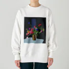 yukikopterの春の花　night Heavyweight Crew Neck Sweatshirt