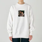 KKaの居眠りニャンコ Heavyweight Crew Neck Sweatshirt