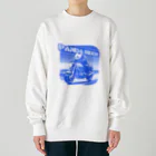 kazu_gのパンダライダー!(ブルー) Heavyweight Crew Neck Sweatshirt