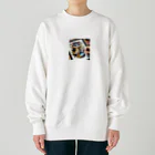 katohkouchiの冒険心をくすぐるやんちゃ猫 Heavyweight Crew Neck Sweatshirt