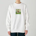 korokoroグッズの草原のキリン Heavyweight Crew Neck Sweatshirt