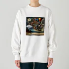 hirokikojimaの自分の内面と向き合っている紳士 Heavyweight Crew Neck Sweatshirt