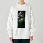 AQUAMETAVERSEのグリーンのドレスでパーティsanae 2074 Heavyweight Crew Neck Sweatshirt