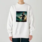 cheesyaのウサギ　パワーモード Heavyweight Crew Neck Sweatshirt