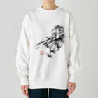 chicodeza by suzuriの墨絵の侍 Heavyweight Crew Neck Sweatshirt