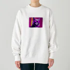 madatubomiのハードボイルドねこ Heavyweight Crew Neck Sweatshirt