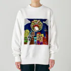 patroom(柄)のうさぎタウン Heavyweight Crew Neck Sweatshirt