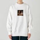 kei-001の走るライオン Heavyweight Crew Neck Sweatshirt