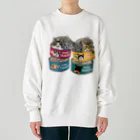 みきぞーん｜保護猫 ミッキー画伯と肉球とおともだちのmuchaguraainima Heavyweight Crew Neck Sweatshirt