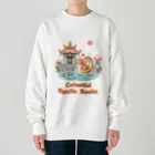 大江戸花火祭りのCelestial Ryujin Realm～天上の龍神領域5 Heavyweight Crew Neck Sweatshirt