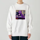 ねこっぷ屋|の一息ねこっぷ。 Heavyweight Crew Neck Sweatshirt