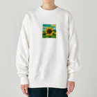 mogumoguuuのひまわり Heavyweight Crew Neck Sweatshirt