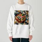 happiness_shopの江戸前の寿司をピカソ風にアレンジ Heavyweight Crew Neck Sweatshirt