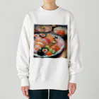 happiness_shopの美しい寿司の絵画 Heavyweight Crew Neck Sweatshirt