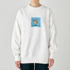 ニャン太郎の逆立ちしている犬 Heavyweight Crew Neck Sweatshirt