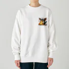 nekodoragonのブサカワ！火噴き猫ドラゴン　背景透過ver Heavyweight Crew Neck Sweatshirt