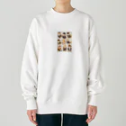 AQUAMETAVERSEのフクロウを着た犬　なでしこ1478 Heavyweight Crew Neck Sweatshirt