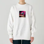 ★動物ショップ・kou2020★の馬4 Heavyweight Crew Neck Sweatshirt