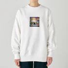 chinenroiのキッチンとねこ Heavyweight Crew Neck Sweatshirt