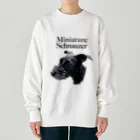 ayupachiのVintage Style M.Schnauzer Heavyweight Crew Neck Sweatshirt