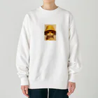 AQUAMETAVERSEの帽子をかぶった可愛い子猫 Marsa Heavyweight Crew Neck Sweatshirt