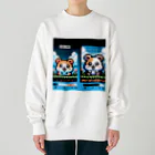 tsukino-utenaのドット絵・ハム二郎 Heavyweight Crew Neck Sweatshirt