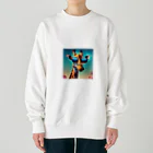 GIRAFFEのサングラスをかけたキリン Heavyweight Crew Neck Sweatshirt