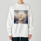 はなうさまほのうさぎとステンドグラス｡.:*･ﾟ Heavyweight Crew Neck Sweatshirt