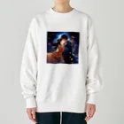 AQUAMETAVERSEの七夕の夜彦星と織り姫　なでしこ1478 Heavyweight Crew Neck Sweatshirt