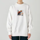 ブルーレイの守護者の狐 Heavyweight Crew Neck Sweatshirt