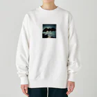 namuhatimanの空を飛ぶコウモリ Heavyweight Crew Neck Sweatshirt