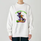 kazu_gのスケボーのない人生なんて!(ウサギ) Heavyweight Crew Neck Sweatshirt