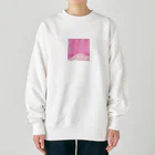 ピンク系水彩画の水彩 ベビーピンク Heavyweight Crew Neck Sweatshirt