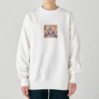 Yuya-Naganoの仲良く遊ぶ兄弟の猫 Heavyweight Crew Neck Sweatshirt