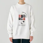 No.30_DesignWorks typographyのDadaism art Typography Design Heavyweight Crew Neck Sweatshirt