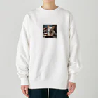 チワワ愛好家ショップのチワワと一緒に楽しむアフタヌーンティータイム！ Heavyweight Crew Neck Sweatshirt