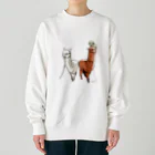 リアルＲＰＧキャラバンのアルパカたちとドゥケ Heavyweight Crew Neck Sweatshirt