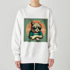 CECIL1602のサングラスをかけた猫 Heavyweight Crew Neck Sweatshirt