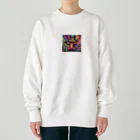 ぽりぽりのお店のサイケなリスくん Heavyweight Crew Neck Sweatshirt