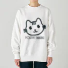 PT @ key-_-bouのポジティブ猫 ４代目 Heavyweight Crew Neck Sweatshirt