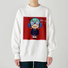 びびのよく見ると目が回りそうな女の子 Heavyweight Crew Neck Sweatshirt