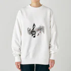 cocomomo777の音楽　音符 Heavyweight Crew Neck Sweatshirt