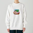 さちあきのおみせの季節のさくら餅ハリネズミ Heavyweight Crew Neck Sweatshirt