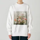 Petia Bloomの水彩風の花イラスト Heavyweight Crew Neck Sweatshirt