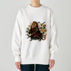 卵かけご飯 / Egg over riceの侍ライオン Heavyweight Crew Neck Sweatshirt