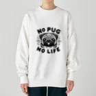 ペチャPECHA堂のパグのいない人生なんて Heavyweight Crew Neck Sweatshirt