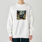 AI妖怪大図鑑のトースター妖怪　こげちん Heavyweight Crew Neck Sweatshirt