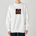 Happy Human のロック髑髏 Heavyweight Crew Neck Sweatshirt